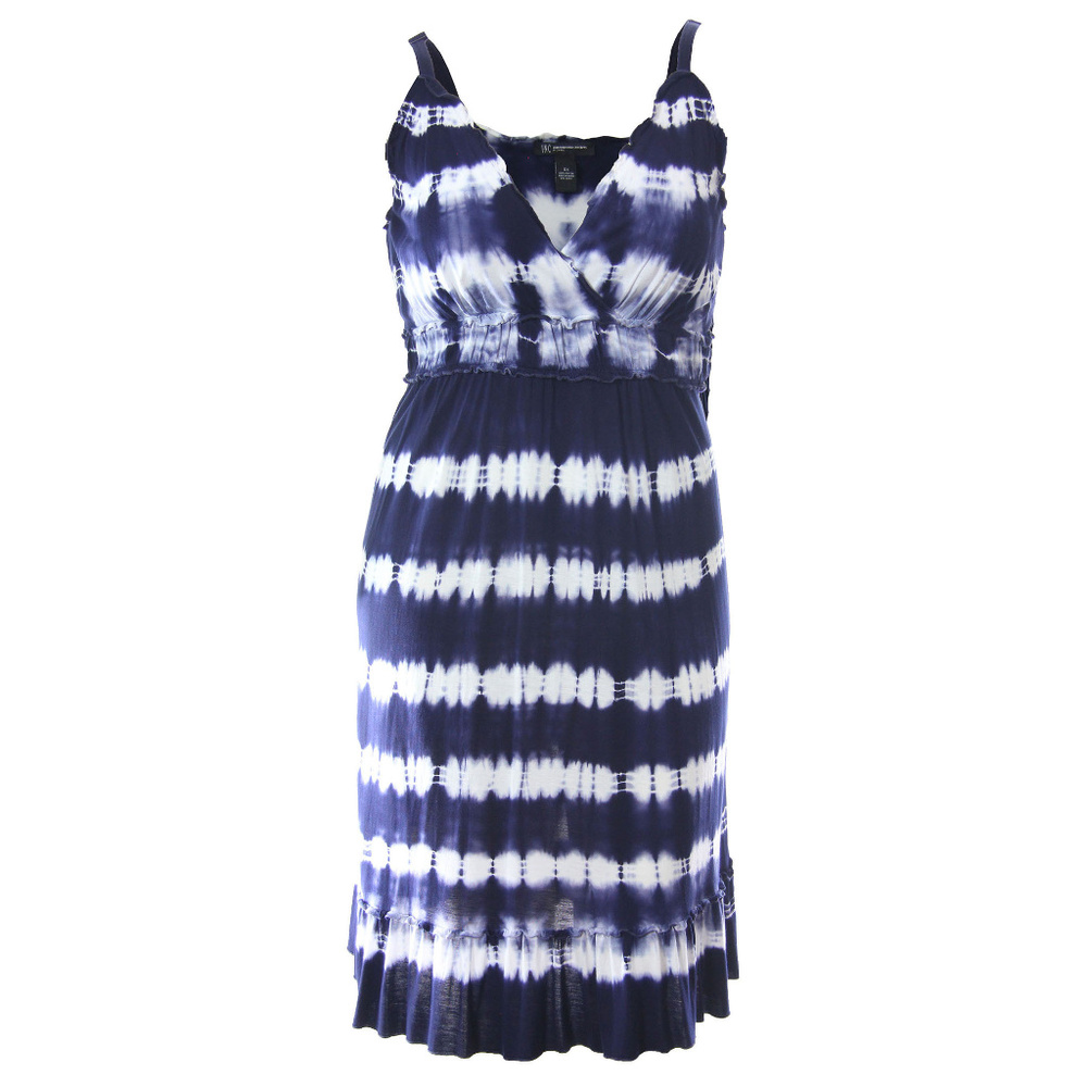 0x Tie Dye Sleeveless Ruffled V-Neck Dress NEW w/ Tags INC Plus Sizes